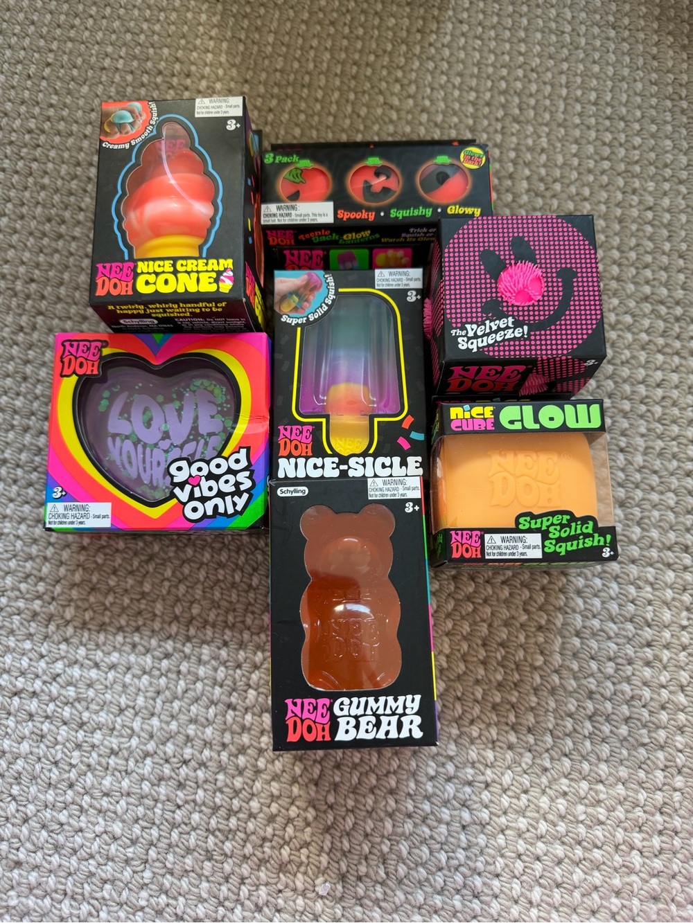 NEEDOH Orange Glow Squishy Toy Pack - Assorted. Authentic!